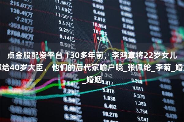 点金股配资平台 130多年前，李鸿章将22岁女儿嫁给40岁大臣，他们的后代家喻户晓_张佩纶_李菊_婚姻